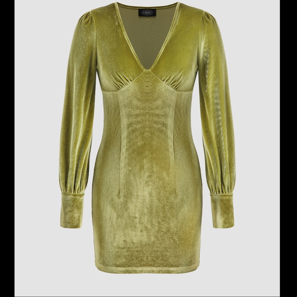 CIDER Long Sleeve Velvet Mini Dress